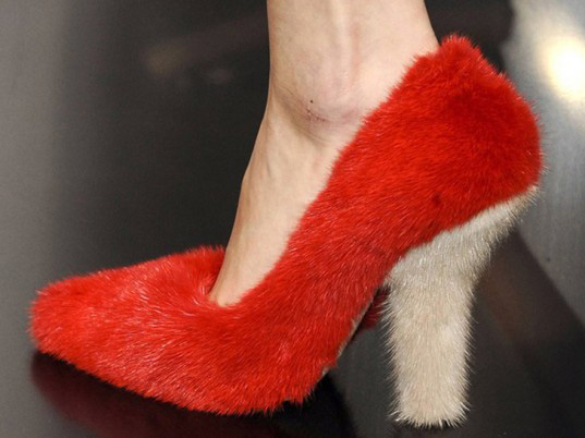 Celine clearance fur shoes