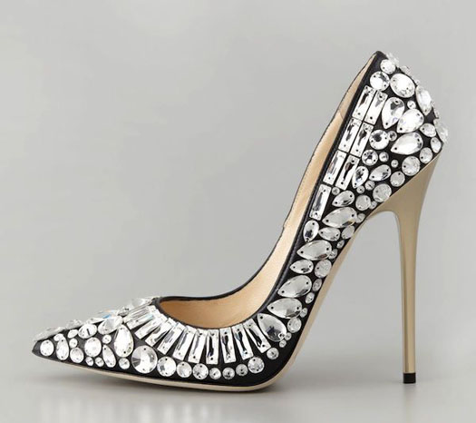 I Want! Obsessed with Jimmy Choo Tia Crystal Embellished Black Pointed ...
