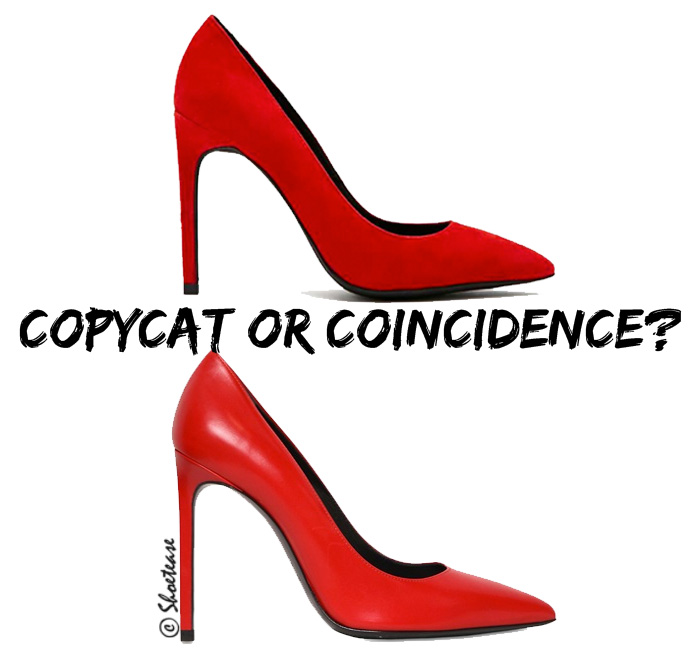 CopyCat or Coincidence? Saint Laurent vs. Jeffrey Campbell Red Pointy Pumps