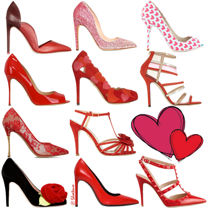 designer red heels
