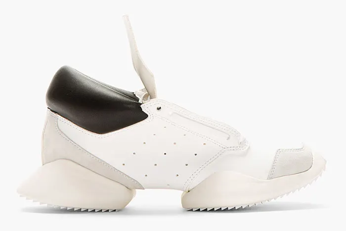 Vago vóleibol revista Ugly Shoes: Rick Owens X Adidas White Leather Island Sole Sneakers