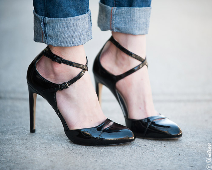 Toronto Street Style Fashion - Black Patent Heels, Leopard Print Trench ...