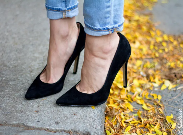 Big Belted Black Suede High Heels | Tajna Shoes – Tajna Club