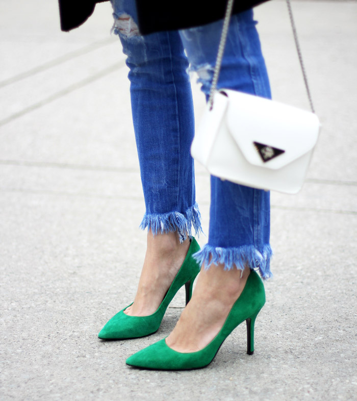 9 Fab Street Style Outfits with Green Shoes from Pinterest
