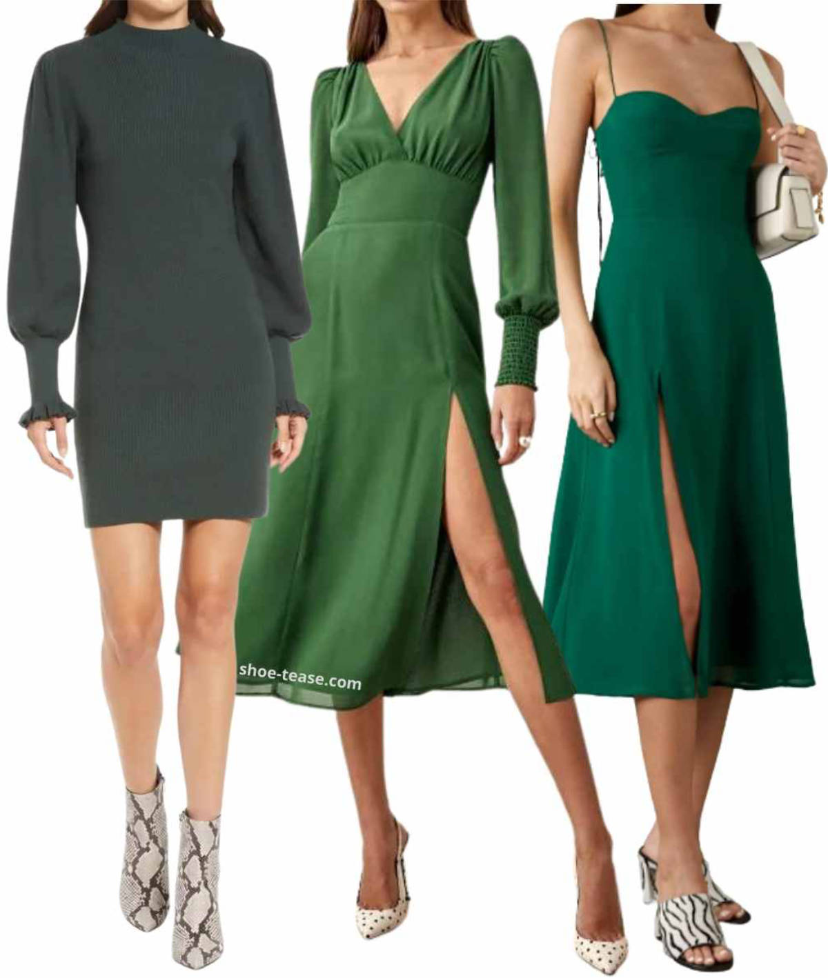 Emerald Green | Green satin dress, Emerald green satin dress, Green midi  dress