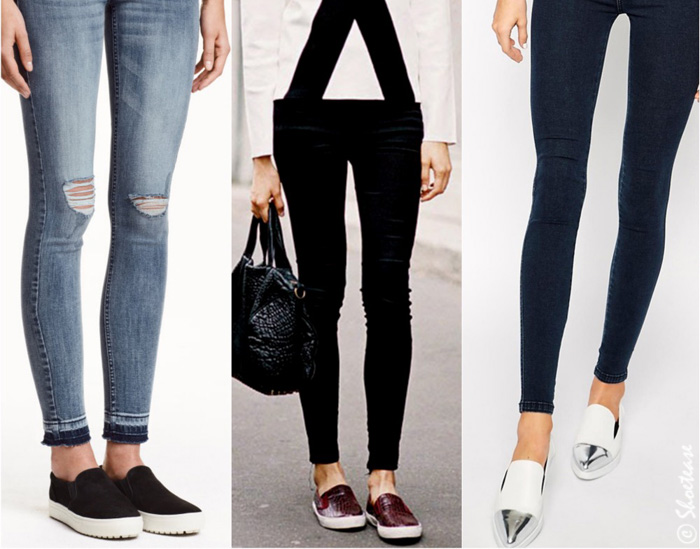 shoes that look good with skinny jeans