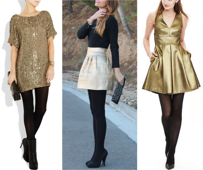 black and gold outfits for winter