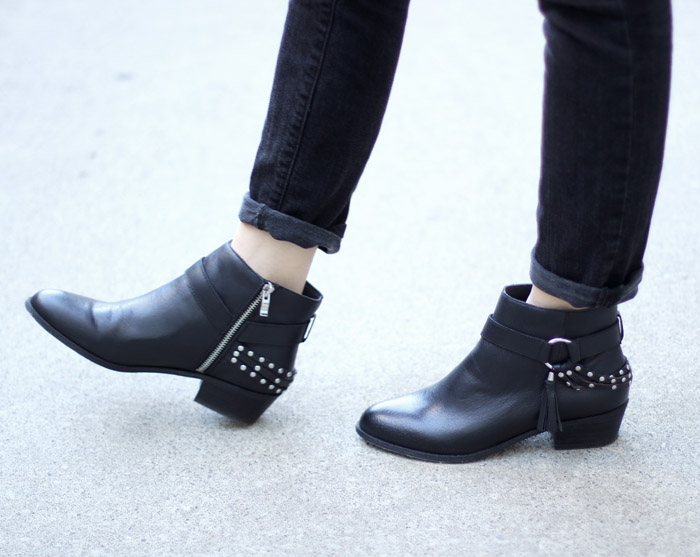 Black Western Style Ankle Boots & Spring Layers