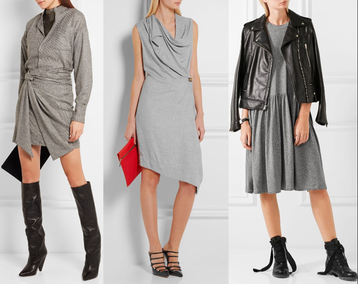What Color Shoes to Wear with Grey Dress Outfit