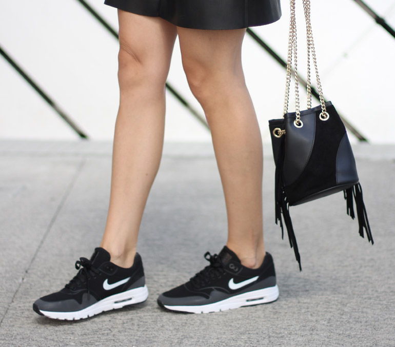 Slip Dress with Sneakers: Nike Air Max Thea