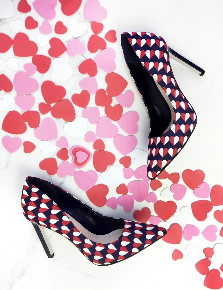 Kaija - Black/Bone | Loafer heel with hearts | Fluevog Shoes