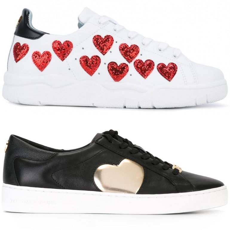 shoes with hearts on them