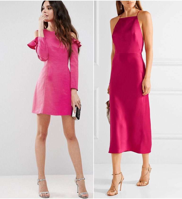 What Color Shoes With Hot Pink Dress Outfit Fuchsia Magenta Dress