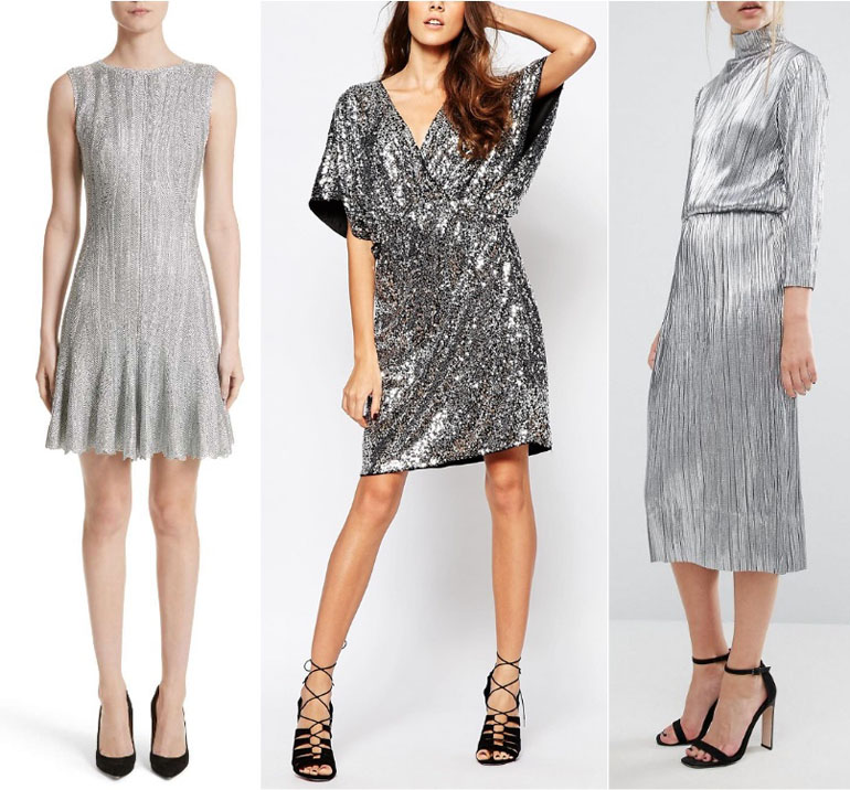 What Color Shoes to Wear with Silver Dress & Outfit