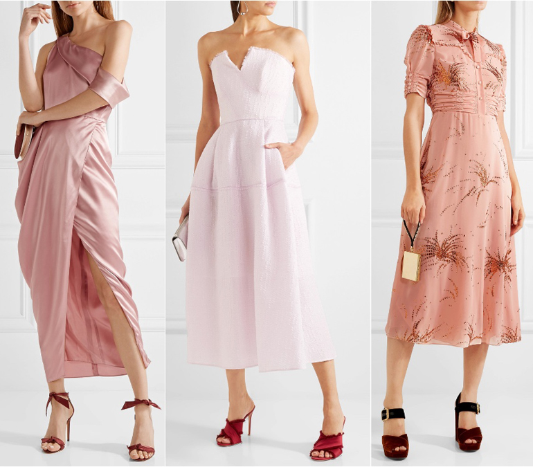 shoes to wear with pale pink dress