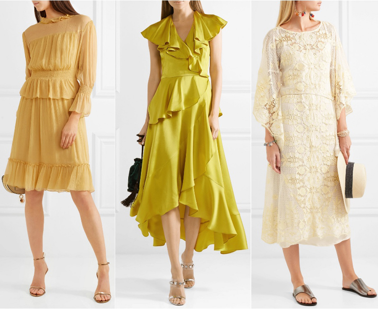 best shoes for yellow dress