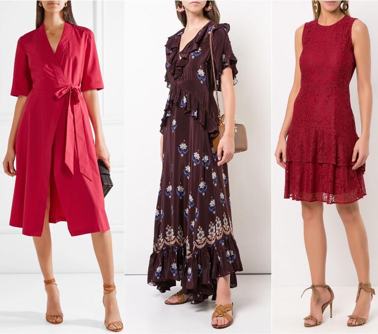 What Color Shoes to Wear with a Burgundy Dress & Burgundy Outfits
