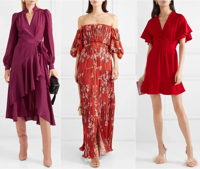 What Color Shoes to Wear with a Burgundy Dress & Maroon Dress Outfits