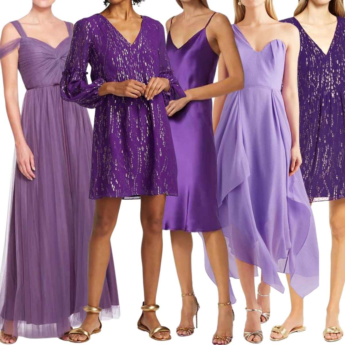 What Color Shoes to Wear with Purple Dress Outfit
