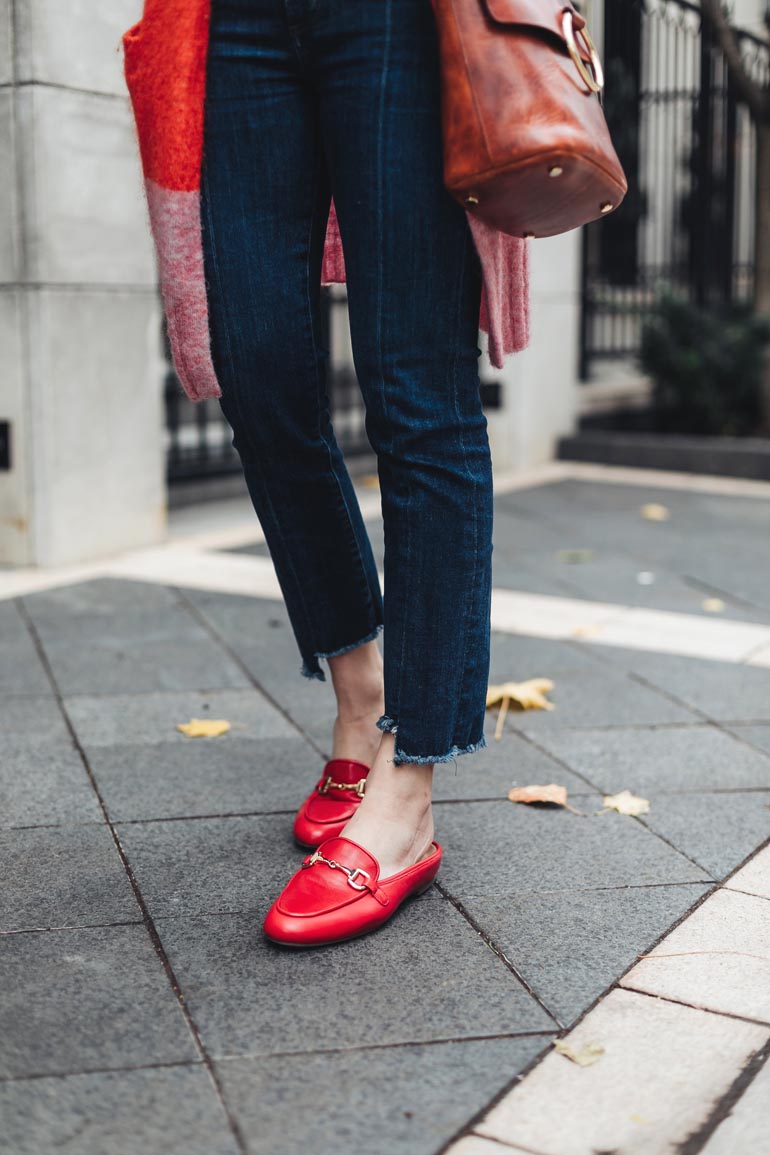 gucci slip on red