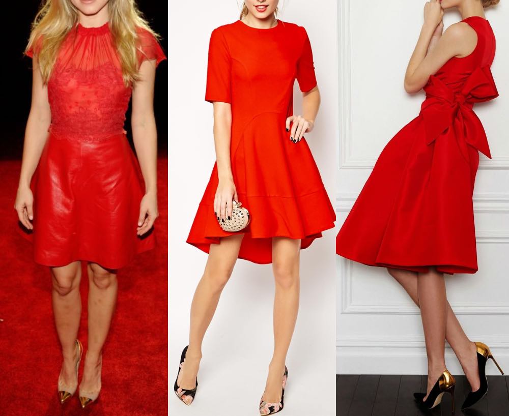 what color shoes to wear with red dress mized 2