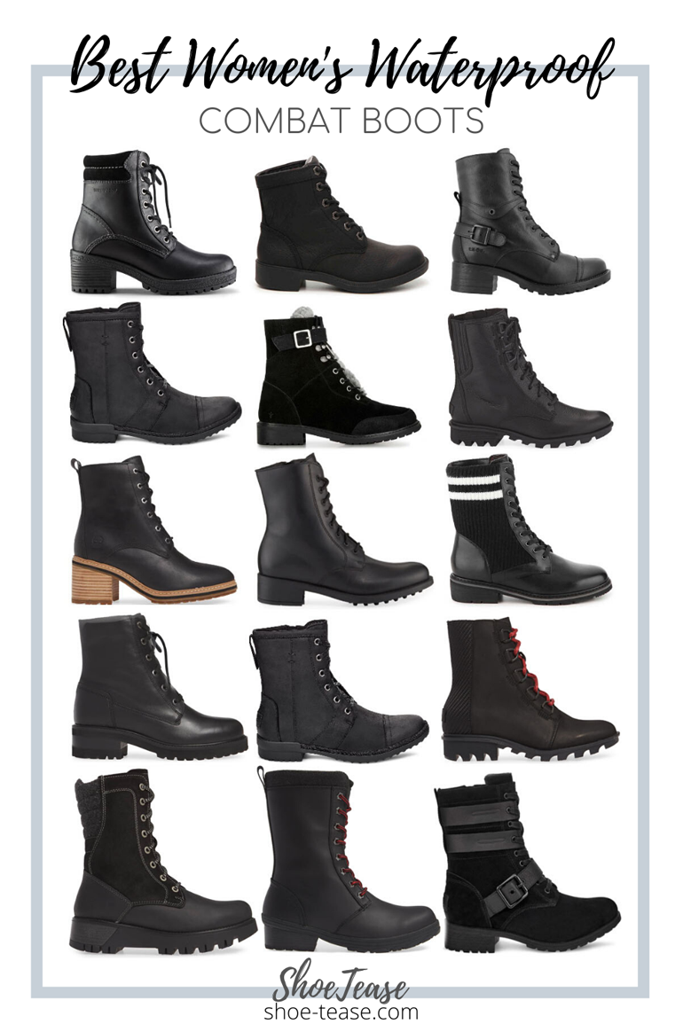 weatherproof black boots