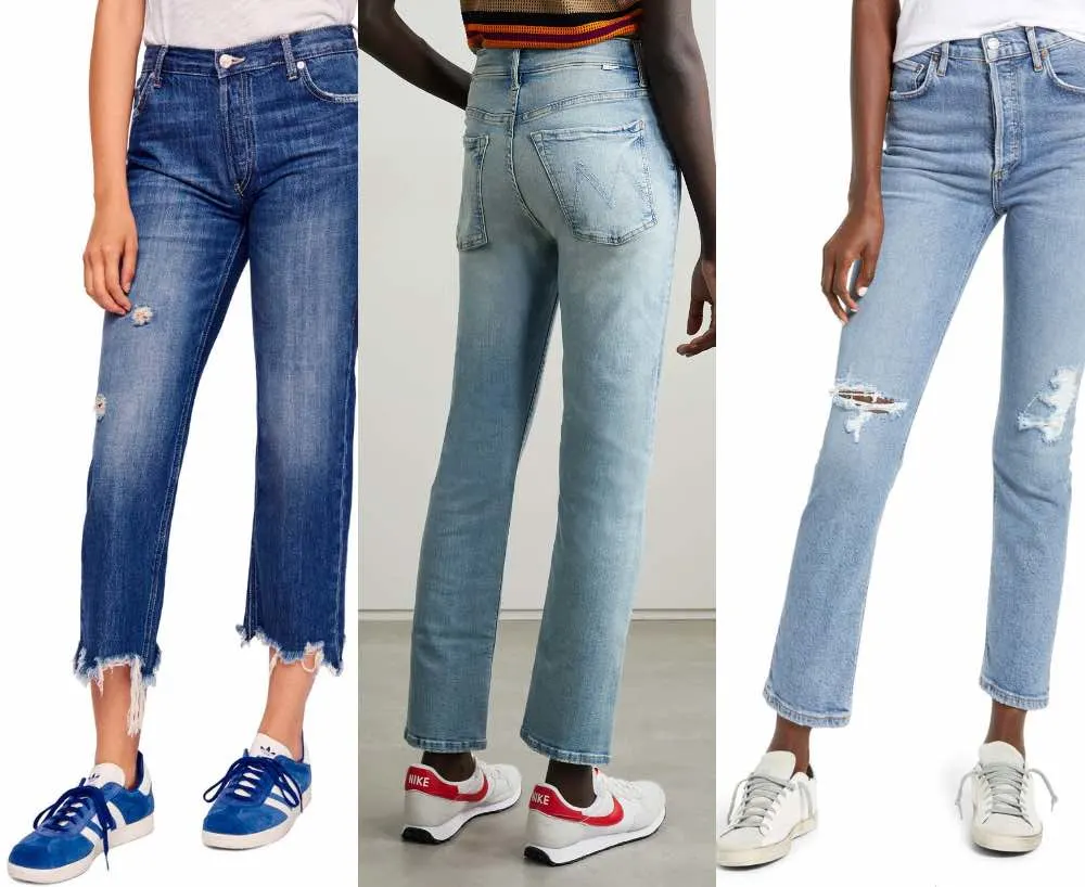 Wondering what shoes to wear with straight leg jeans? Or how to