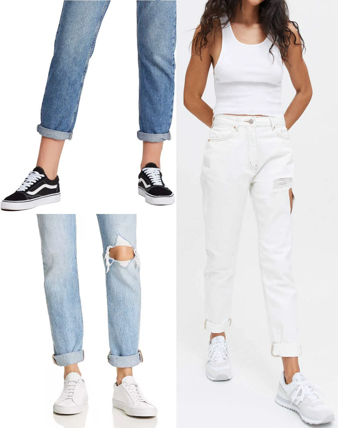 Shoes to Wear with Mom Jeans Outfits