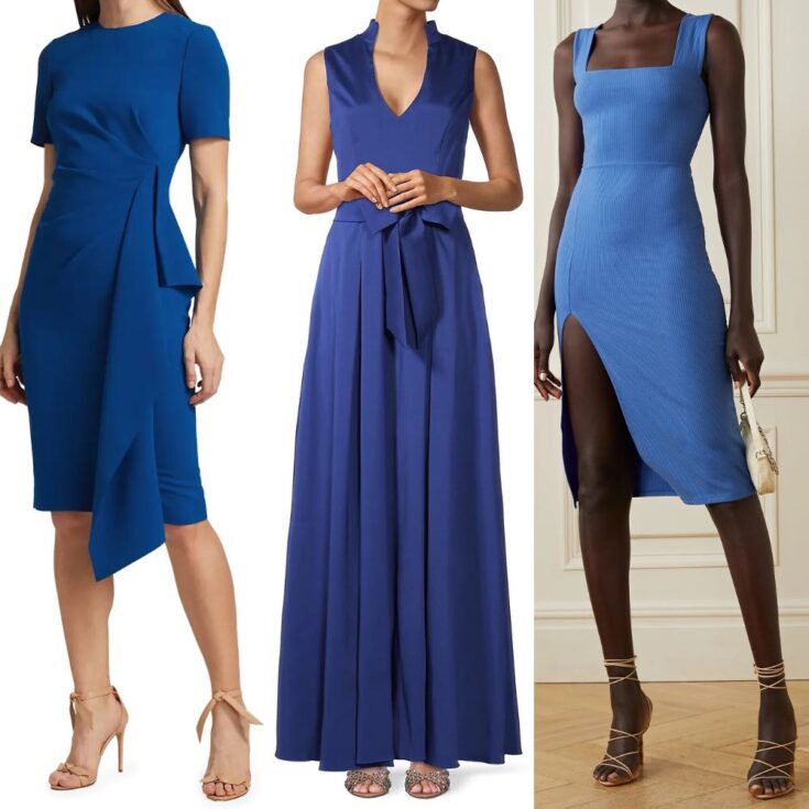 Showing you what color shoes for blue dresses & royal blue dresses look ...