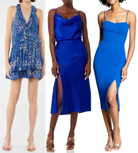 Showing you what color shoes for blue dresses & royal blue dresses look ...