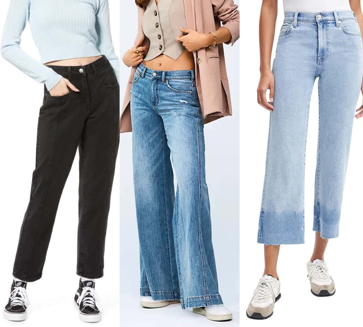 Wide Leg Jeans Outfit With Sneakers | vlr.eng.br