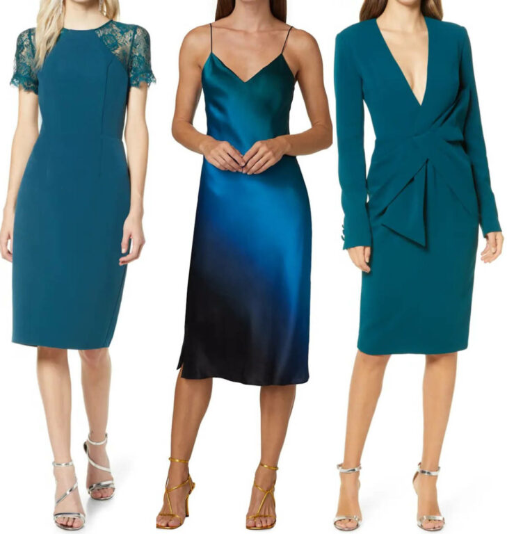 what-color-shoes-to-wear-with-a-teal-dress-8-teal-dress-outfit-ideas