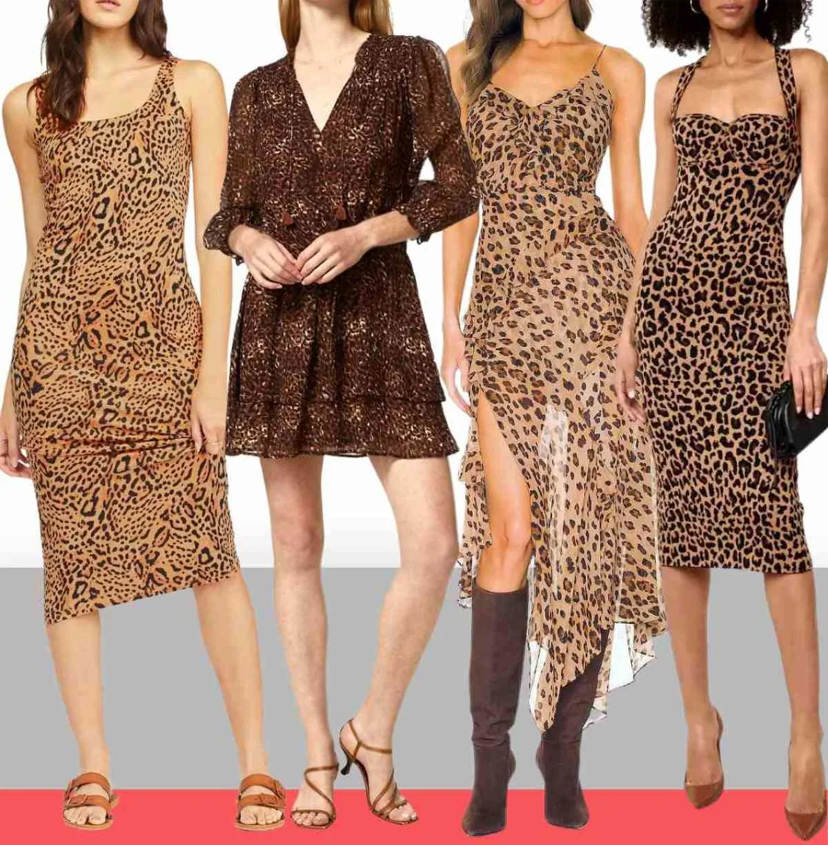 Leopard Print Dress With Belt 2024