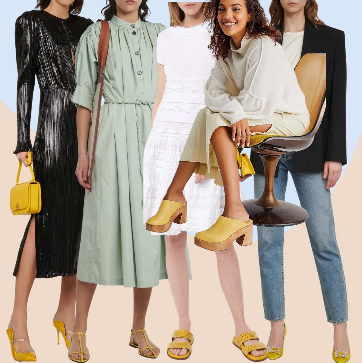 What to wear with yellow heels? 6 shoe outfit tips! Women Fashion