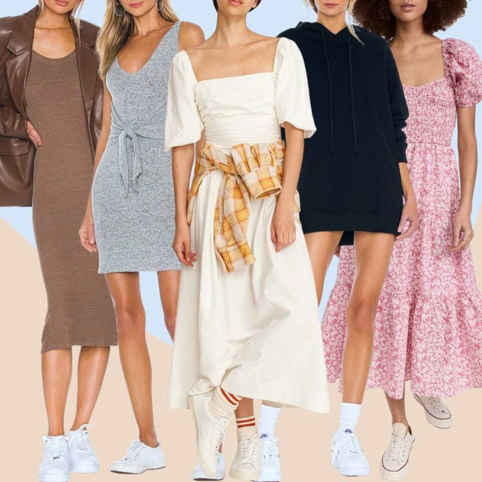 9 Best Cute Sneakers to Wear with Dresses & How to Style Them