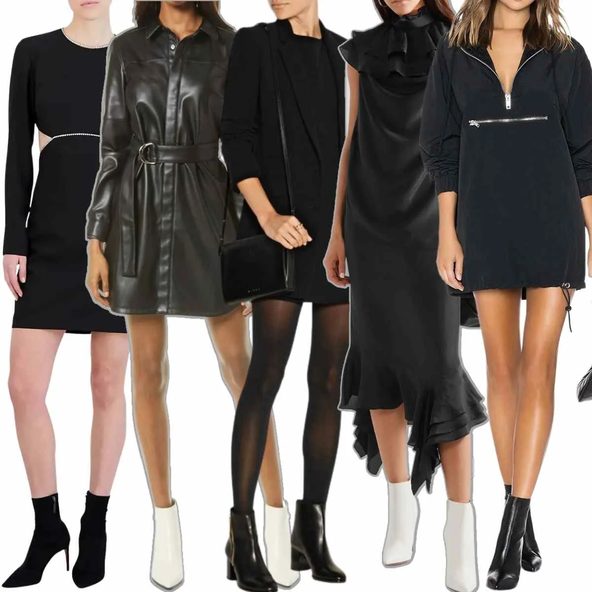 How To Wear Black Ankle Boots With Dresses - Just for Fun