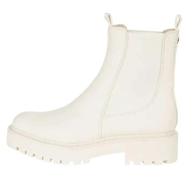 pure white chelsea boots